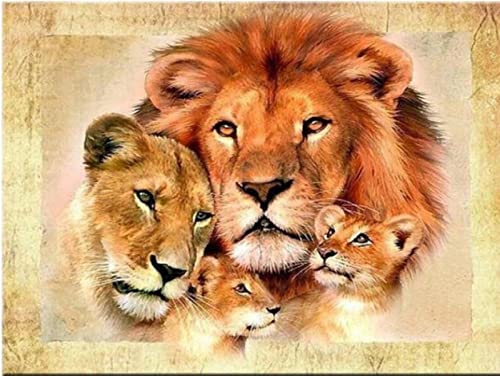 Peinture au diamant 5D lion : l'art thérapie anti-stress pour décorer votre intérieur