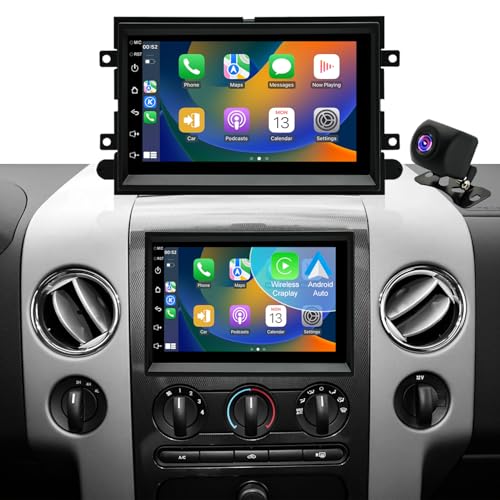 Car Radio For Ford F150 F-150 2004-2008 F250 /F350 2006-2016 E150/E250/E350 2009-2014 Shelby GT500 2007-2009 Fusion Edge Expedition Explorer Taurus Touch Screen Stereo Wireless Carplay Back Camera