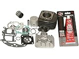 NEUER ZYLINDER KIT TUNING 70ccm ! ____ Das Zylinderkit enthält: Graugußzylinder, Kolben, Kolbenringe, Bolzen, Clipse, Zylinderkopf, Dichtungen set, Nadellager, Silikon Dichtmasse. ____ Bei diesem Zylinder Kit handelt es sich um ein hochwertiges Ersatzteil. ____ Dieses Kit erhöht die Leistung des Fahrzeuges ____ großes Loch - 47mm! (in einer Standard-Zylinder ist diese Größe 39mm) ____ andere Abmessungen - auf den Fotos ____