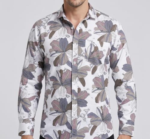 Image of UNM Men's Floral Print Casual Shirt