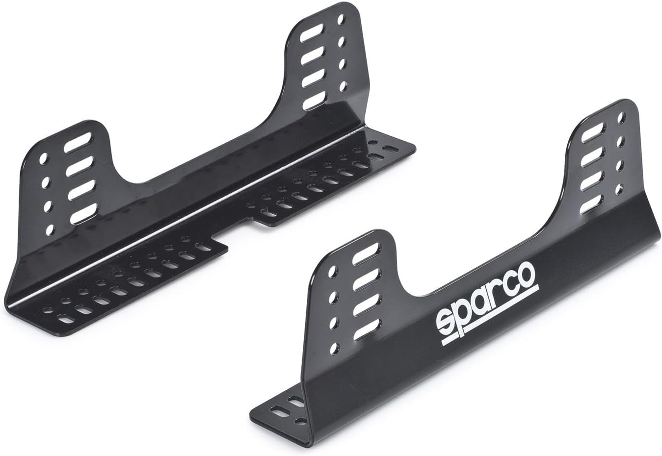 Sparco Competition Side Mount Seat Bracket - FIA Approved, Adjustable Steel, Black Powder Coat, Universal Kit