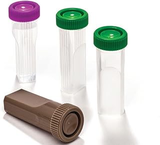 Caplugs Evergreen 240-5440-G8K PAP Series, Slide-Fix PAP Jars, Non-Sterile, Diameter 30 mm X Height 98 mm, 30 mL Capacity, Disposable Slide-Fix Jars with Green Polyethylene Cap, 25 Pack (2405440G8KE1)