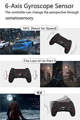 PS4-Wireless-Controller-SHINEZONE-Game-Controller-with-Built-in-SpeakerGyroDouble-VibrationHeadphoneTouch-Panel-Gamepad-for-PS4ProSlimPS3PC-SteamiPadAndroid