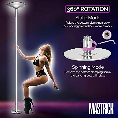 image for MASTRICK Professional Stripper Pole Spinning Static Dancing Pole Porta