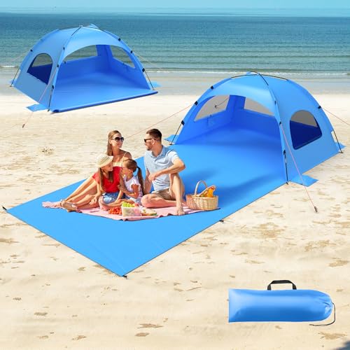 Beach Tent with Extended Sand Mat