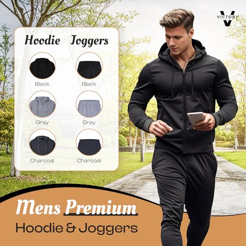 Victory League Mens Joggers Sweatpants 3-Pack, Joggers Men, Sweatpants Men, Mens Sweatpants, Men Sweat Pants, Mens Jogger3