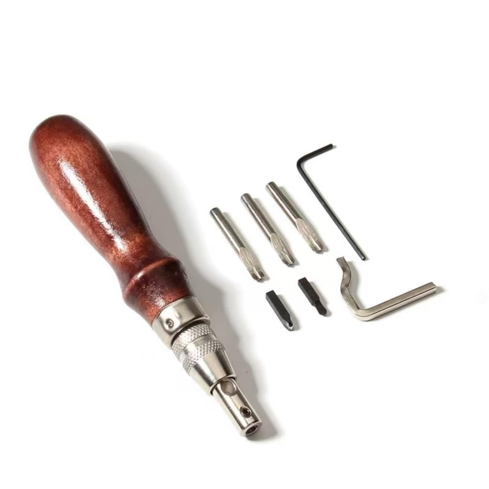 citian 7pcs Pro Adjustable Leather Stitching Groover, Leather Edge Bevelers, DIY Leathercraft Working Tools, Sew Crease Leather Carving Cutting Edging Tools, Leather Grooving Tool