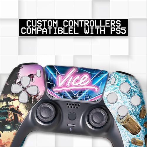 Image of BABY CUDDLE BOX G. T. A. 6 Custom PS-5 Controller Wireless compatible with Play-Station 5 Console by BCB Controllers | Proudly Customized in USA with Permanent HYDRO-DIP Printing (NOT JUST A SKIN)