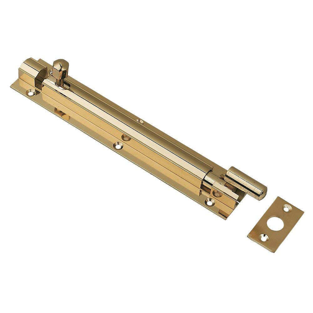 Dzina Pack Of 2 Barrel Bolt Necked 100Mm X 38Mm (4 X 1. 1/2 Inch) Brass