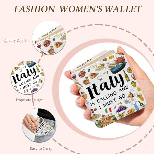 Image of Cute Italy Wallet for Women, PU Leather Accordion Wallet, Zipper Coin Purse | Women's Cute Italy Accordion Wallet, Credit Card Holder with 1 ID Window 14 Card Slots, Gift for Wife Daughter Ladies