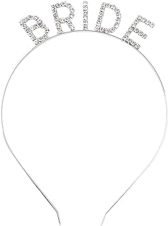 Bride Headband Rhinestone Bride Headband Bachelorette Party Headband Sparkling Crystal Elegant Bridal Crown Headband Bride Headpiece Hair Accessories for Bridal Shower,Bachelorette Party,Wedding