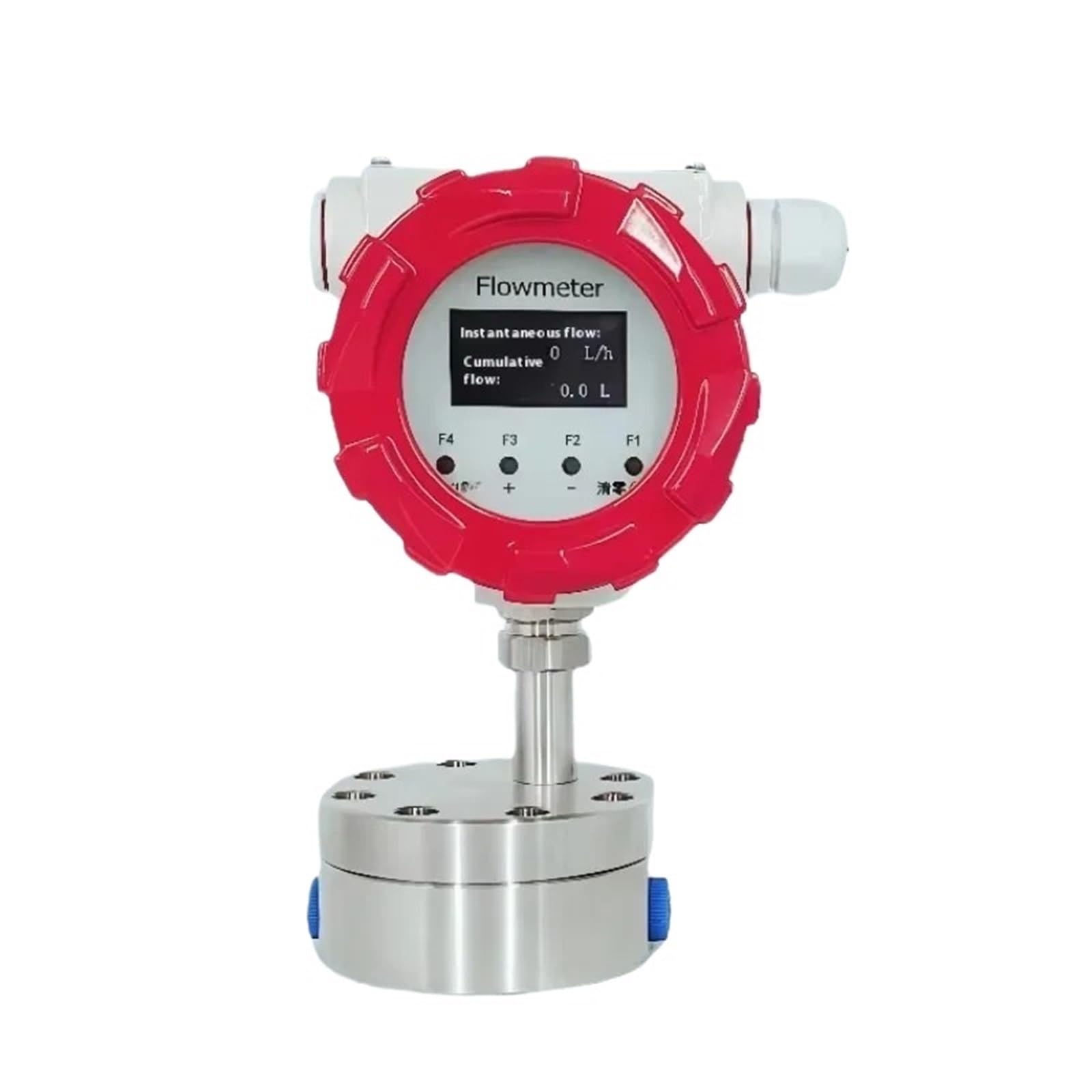 Medidor de caudal con pantalla digital de acero inoxidable DN6 304 soportado por engranajes ovalados