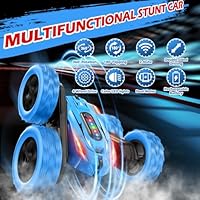 Remote Control Car, 2.4GHz RC Car, Double-Sided 360 ° Flipping Rotating RC Stunt Car with Colorful LED Lights, 4WD RC Toy Car for Boys Age 8-12 and Boys Girls Birthday Present - Image 3