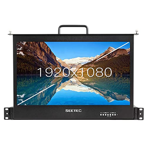 Image of 17.3 Inch 1RU Pull Out Rack Mount Monitor Full HD 1920x1080 Broadcast LCD Monitor SC173-HD-56 (HDMI)