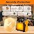 tectake Outdoor Heater, 1500W Patio Heater for Garage, Portable Electric Space Heater with Overheat Tip-Over Protection, PTC Ceramic Outdoor Heater for Garage, Greenhouse, Indoor Outdoor Use,Yellow