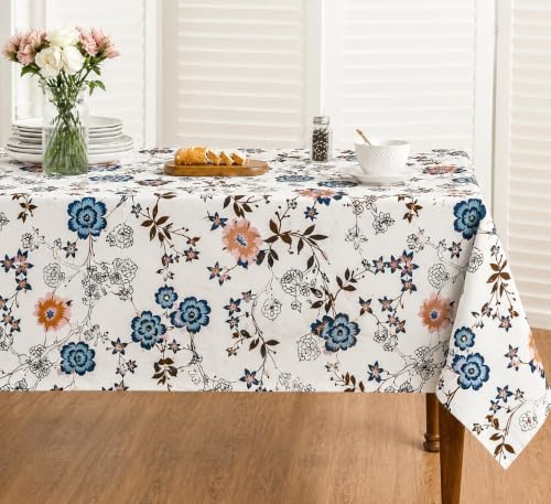 Image of Amazon Brand - Umi Super Soft Brushed Microfiber Cotton Dining Table Cloth, Printed Rectangular 6 Seater Table Cover 60X90(Inches)