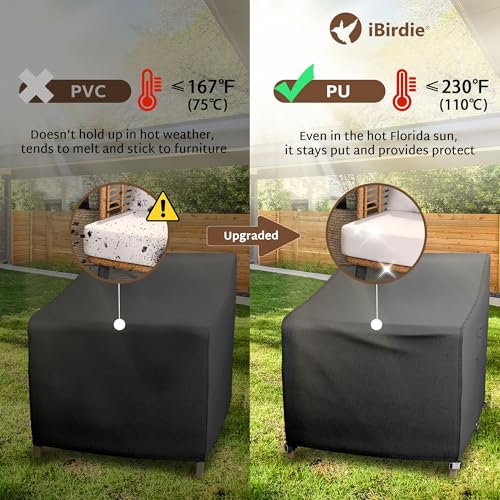 Ibirdie 29"W X 30"D X 36"H 2PACK Waterproof Outdoor Chair Covers 29W 30D 36H Inch 2 Pack Patio Furniture Covers thumb #5