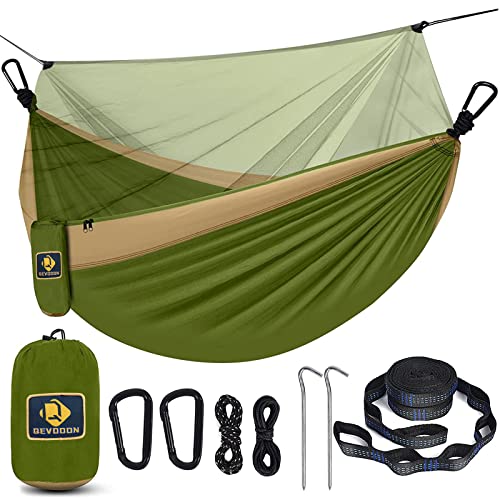 Camping Hammock with Net,Travel Portable Lightweight Hammocks with Tree Straps