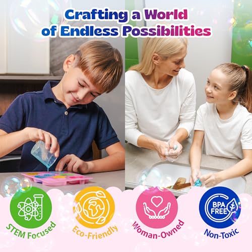 Pinwheel Crafts DIY Soap Making Kit for Kids Ages 5 6 7 8-12+ with Molds, Scents, Dye, Glitter, Foaming Net - Unicorn Soap Making Kits for Adults Beginners Great for Science Projects and Crafts by Pinwheel Crafts - Image 4