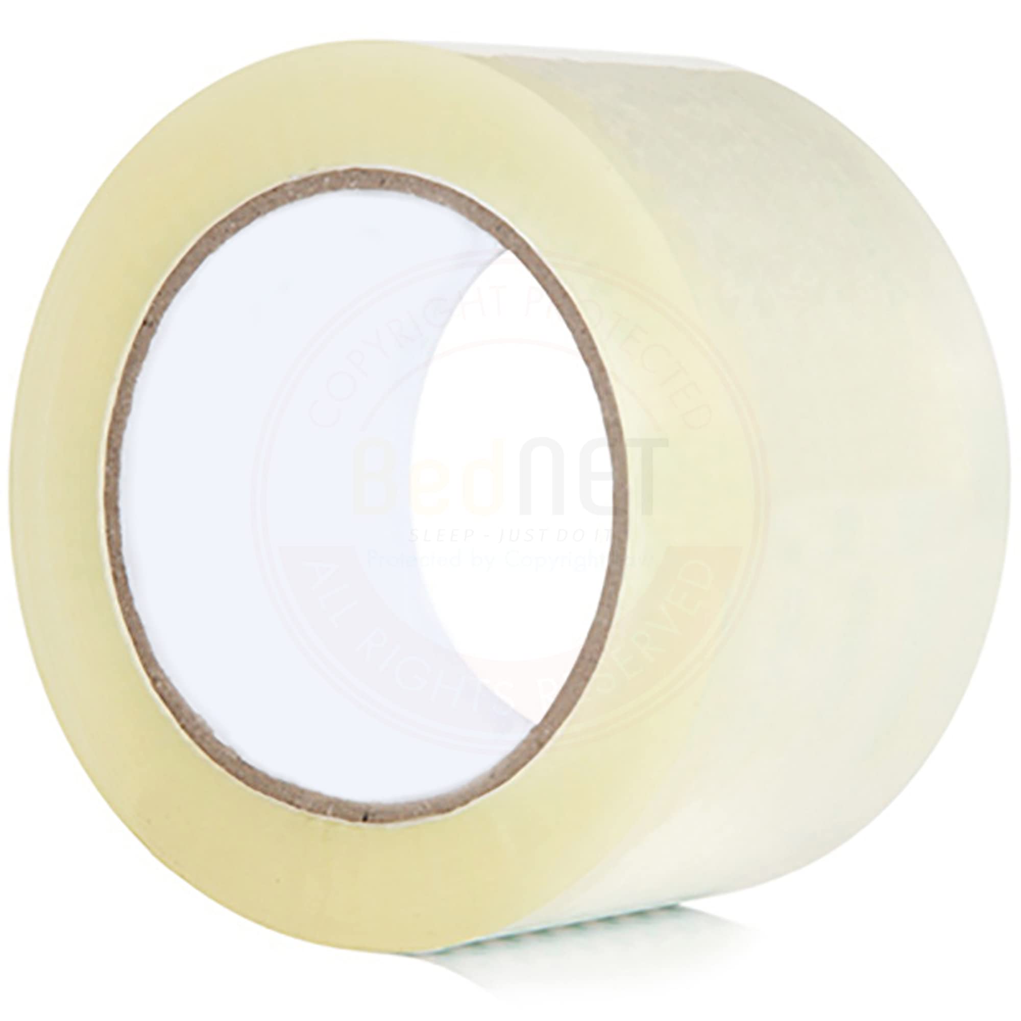 BEDNET1 x Adhesive Extra Strong Kwik Clear Transparent Tape 48mm X 150m for Parcels and Boxes | Clear Tape Rolls | Clear Packaging Tape for Parcels (1 x Clear Tape Roll)