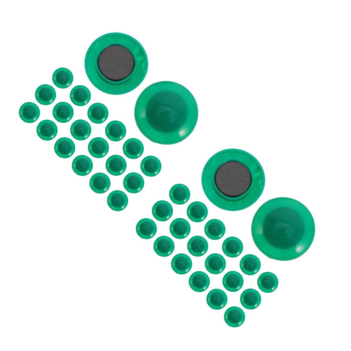 Amosfun 240 Piezas Imanes Redondos Verdes para Refrigerador y Pizarra, 3 CM