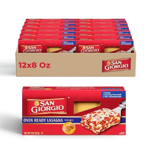 San Giorgio Oven Ready Lasagna Pasta, 12 Pack (8 oz...