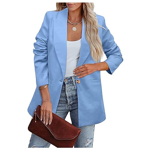 Blazers for Women Bussiness Casual Long Sleeves Open Front Blazer Jackets Dressy Work Office Suite Jacket with Pockets