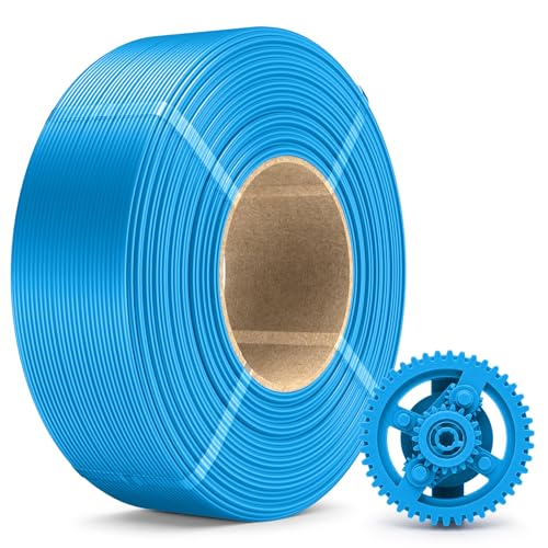 Image of SUNLU PLA+ Refill Filament Refill 1.75mm 1KG, 3D Printer Filament PLA Plus, No-Spool PLA Plus Filament for Reusable Spools Compatible with Bambu Labs Filament, 1KG Roll, Cyan