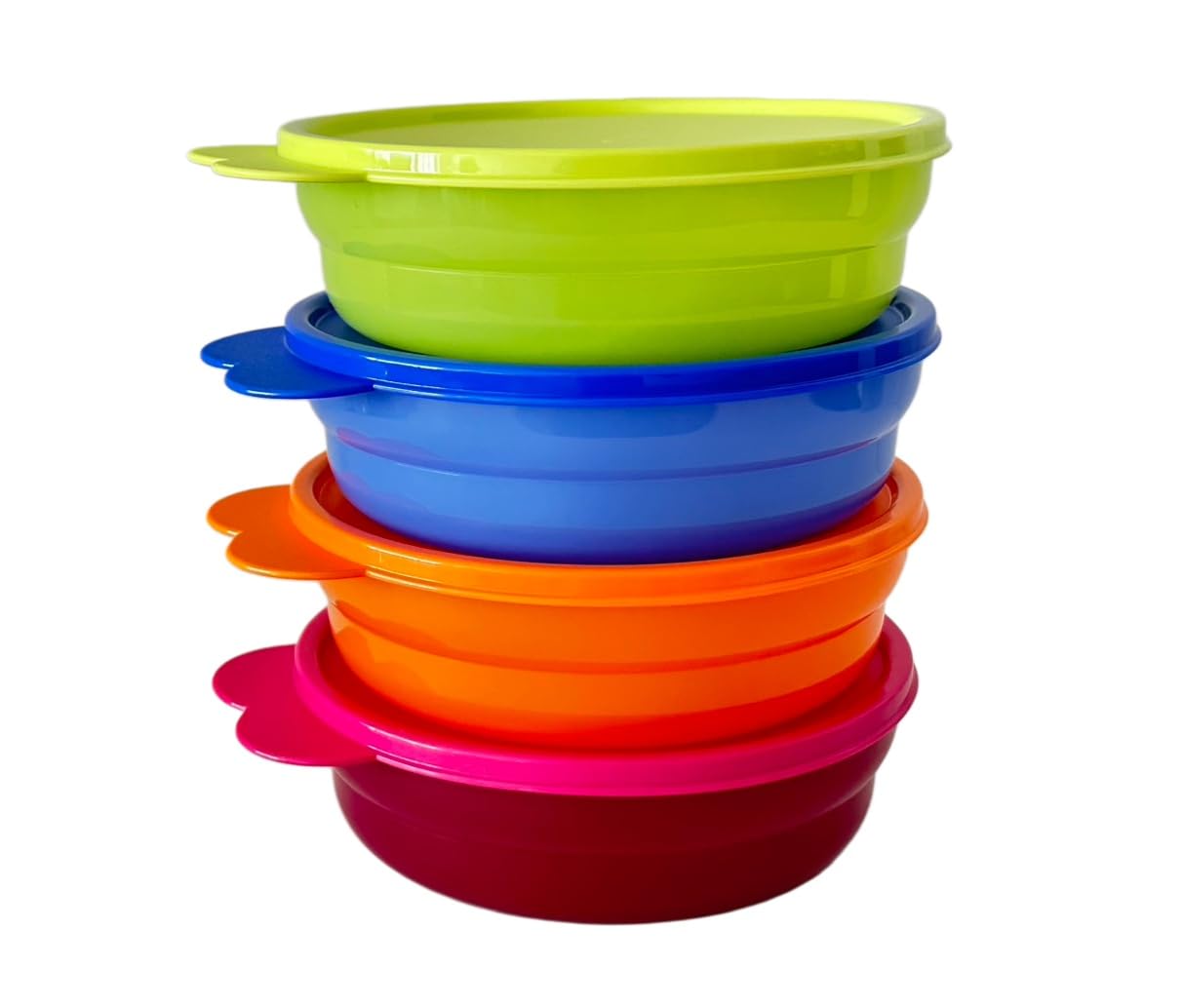TupperwareSet Müslischalen, mikrowellengeeignet, 500 ml/2 Tassen, Sommerfarbe, 4 Stück