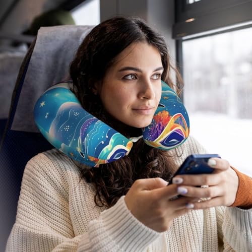 Almohada de viaje ergonómica de espuma viscoelástica miniatura 6