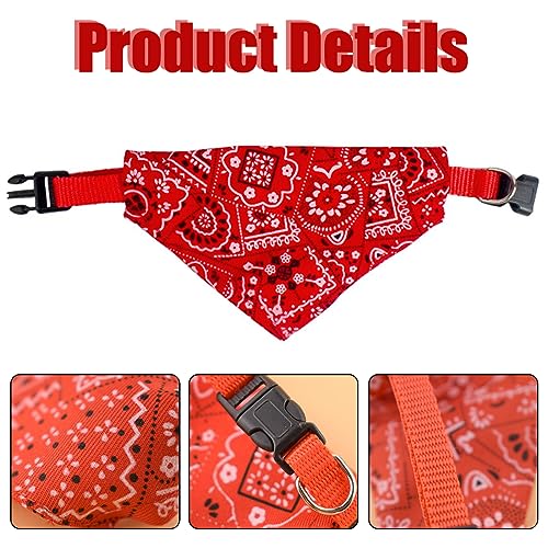 SULIUDAJI 2 Stück Hunde Bandana Kopftücher, Hundehalstuch Mit Halsband, Dreieckstuch Halsdreiecke Hundehalstcher, Einstellbare Hund Halstuch Für Welpen Kleine Große Hunde Und Katzen