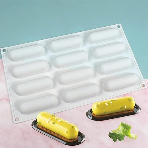 Miniatura 6 de Molde ovalado de silicona para galletas, moldes de silicona antiadherentes, moldes de chocolate para chocolate, cupcakes, dulces, pudín de mini