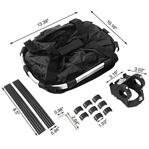 Sparkfire Bike Basket, Small Pet Cat Dog Carrier Bicycle Handlebar Front Basket - Folding Detachable Removable Easy… - Image 2