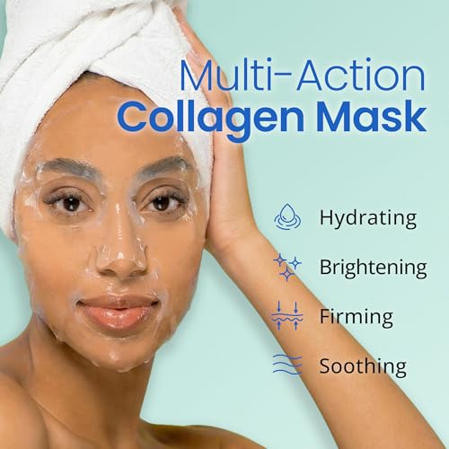 Image of Ebanel 10-Pack Hydrogel Collagen Face Mask with Hyaluronic Acid, Peptide