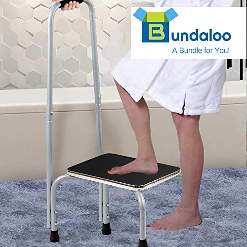 Bundaloo Support Step Stool | Best Foot Stool for Hospital Bed, Kitchen Shelving, Bath Tub | Non-Slip Rubber Handle, Platform, Feet for Extra Safety | for Adults & Kids in Home or Medical Setting - Thumbnail 5