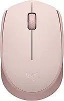 Mouse sem fio Logitech M170 com Design Ambidestro Compacto, Conexão USB e Pilha Inclusa - Rosa