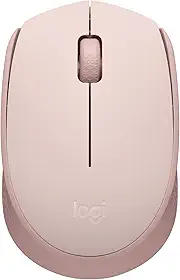 Mouse sem fio Logitech M170 com Design Ambidestro Compacto, Conexão USB e Pilha Inclusa - Rosa