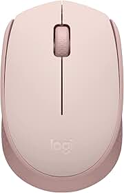 Mouse sem fio Logitech M170 com Design Ambidestro Compacto, Conexão USB e Pilha Inclusa - Rosa