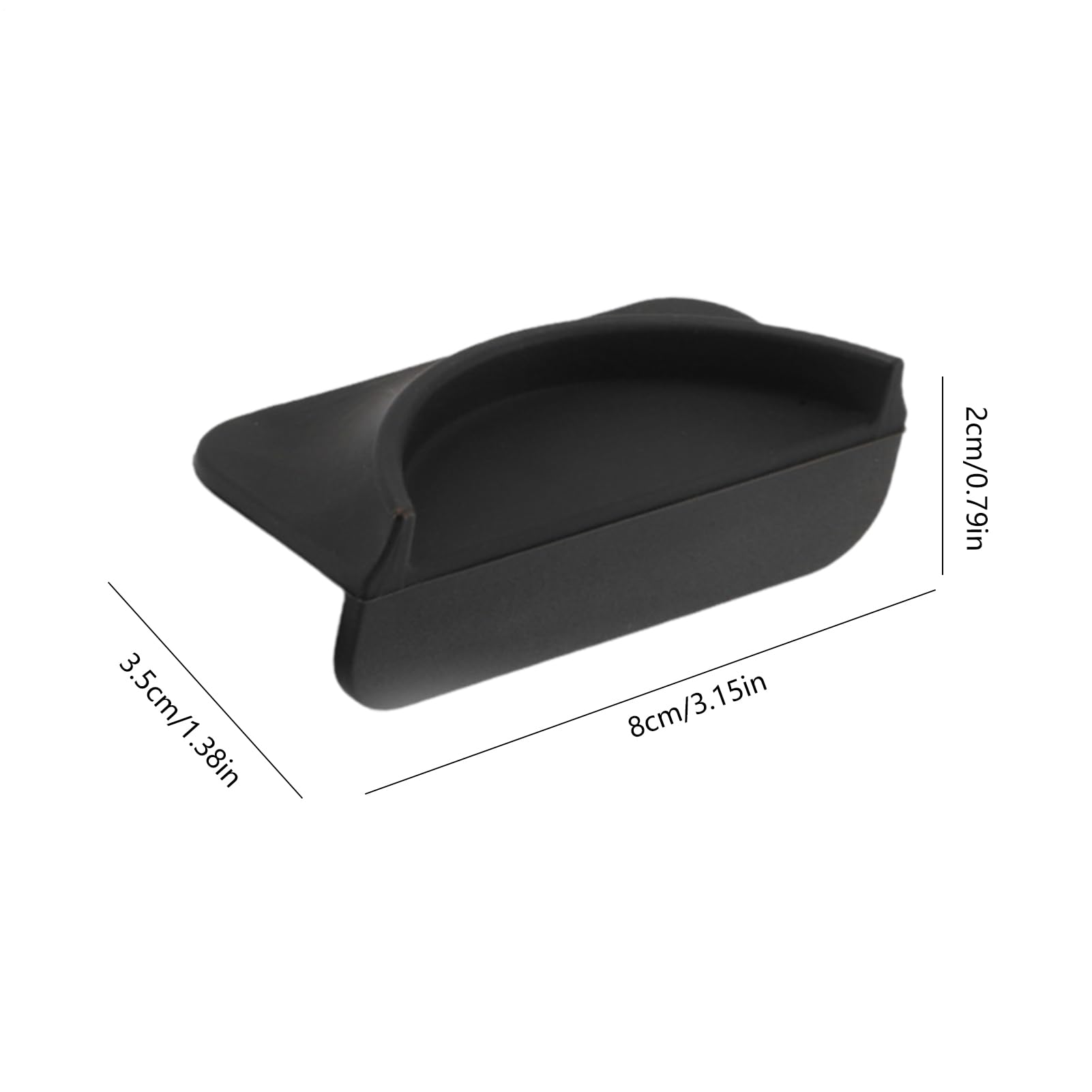 Coffee Tamper Matn - 3.15 X 1.38 X 0.79in Silicone Coffee Tamper Mat | Black Silicône Food Grade Pad | Côffee Tamping Mat |Non-Slip Silicone Food Grade Black Pad for Côffee