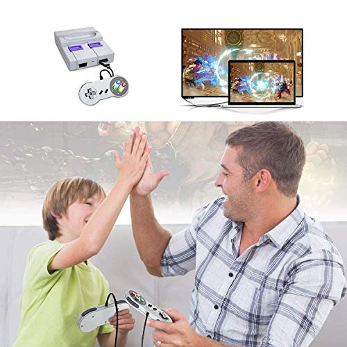 Oriflame Classic Game Console Built-in 821 Game in TF Card, with 2 Joysticks, Video Game Console, Handheld Game Player Console for Family TV HDMI HD us35 (Gray)