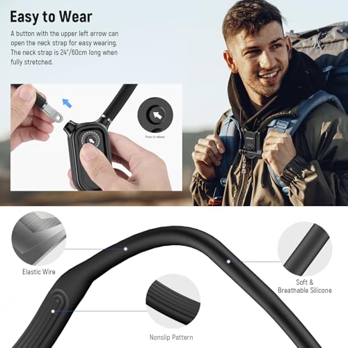 Image of NEEWER Magnetic Neck Mount with Pocket 3 Cage, Flexible Quick Release Action Camera Neck Holder Compatible with Hero 13 12 11 Max DJI Action 5 Pro Insta360 Osmo Pocket 3 Accessory for POV, GP39