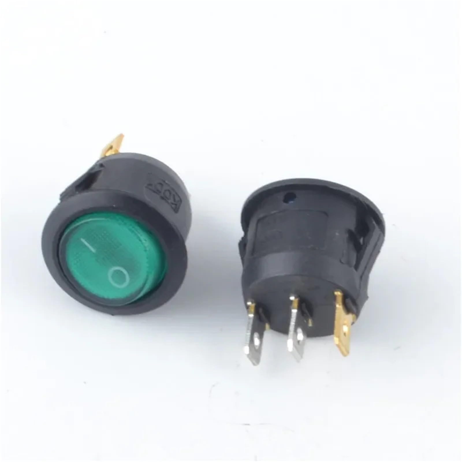 Interruttore a bilanciere a LED da 12 V, 20 A, potenza luminosa on/off, 3 pin, rotondo, 5 pezzi (8,220 V)