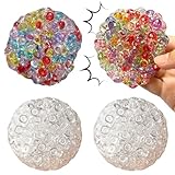 MACULPER 4 Stück Anti Stress Ball Stressball Antistressball mit Geräusch Stress Abbauen Anti Stress Bälle Stressball Erwachsene Für Kinder Erwachsene Geburtstag Geschenke ADHD Autismus