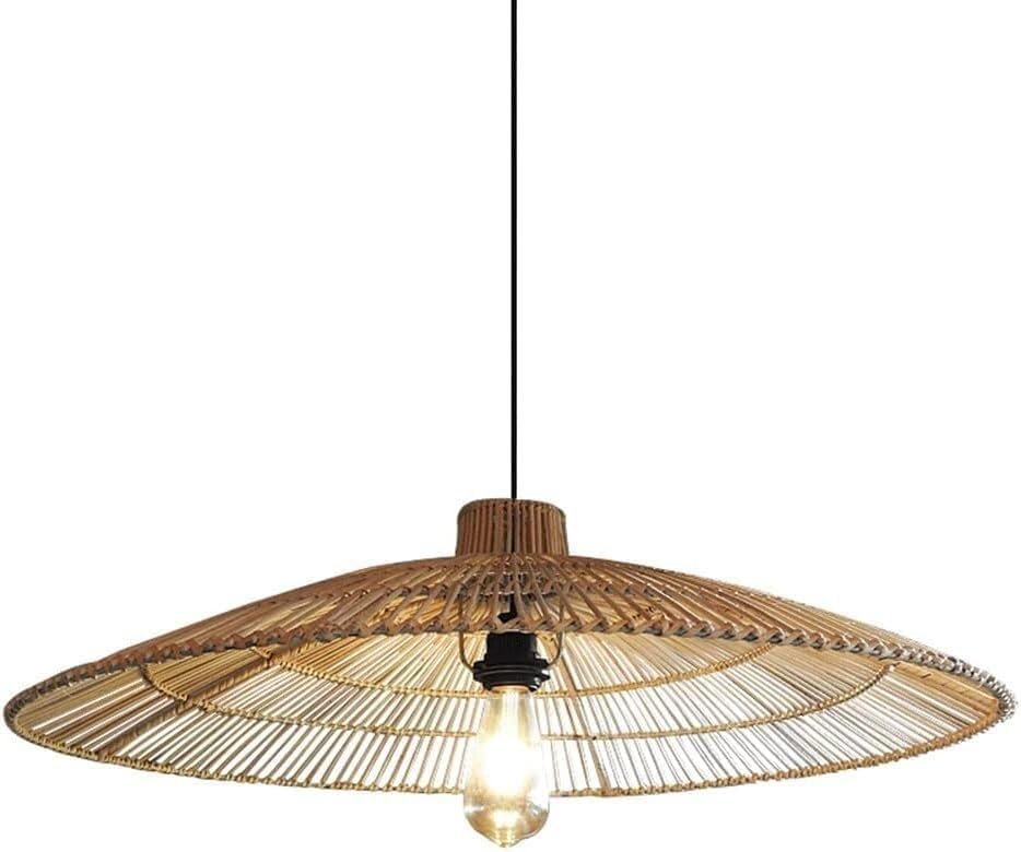 Lampe suspendue de salle à manger en rotin haut de gamme style japonais
