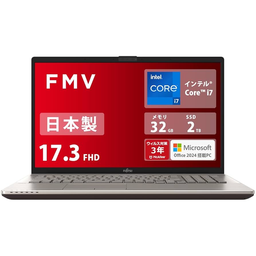 富士通　NHシリーズ　17インチ　ノートパソコン Amazon.co.jp: 富士通 ノートパソコン 日本製 FMV LIFEBOOK WN1