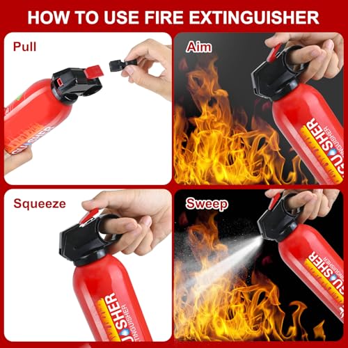 Fire Extinguisher for Home - 6pack Car Fire Extinguisher with Wall Mount, Small A B C K Fire Extinguisher, Water-Based Fire Extinguishers for Car/House/Kitchen/Truck/Marine/Boat/Vehicle/utv/rv - Image 4