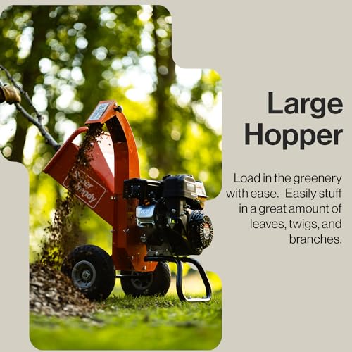 SuperHandy Mini Wood Chipper Shredder Mulcher Heavy Duty 7HP Compact Design 3" Inch Max Cutting Capacity - Image 4