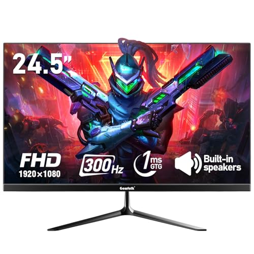 Gawfolk 24.5 Inch PC 300Hz Gaming Monitor, FHD 1080p screen,Adaptive Sync,1ms without Bezel, 98%...