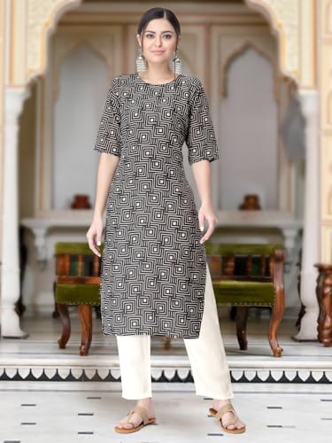 Image of Tee Projekt Versatile Crepe Kurti & Pant Set for Women Printed Kurta Set
