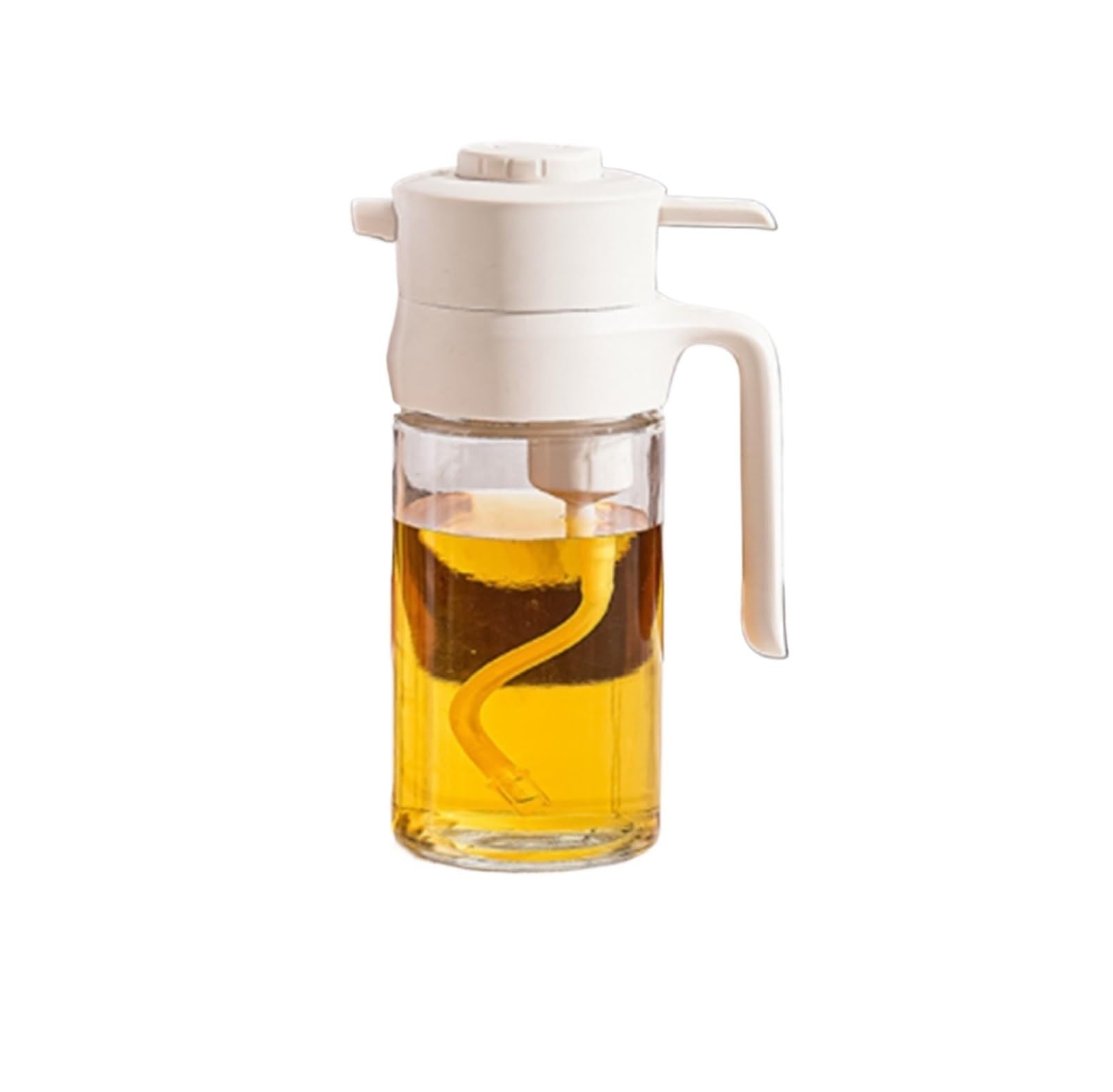 VHdryEDT Frying Oil Dispenser Liquids Glass Oil Sprayer No Sticking Push-type Suitable For Salads Frying Grilling Countertop Bbq(White)